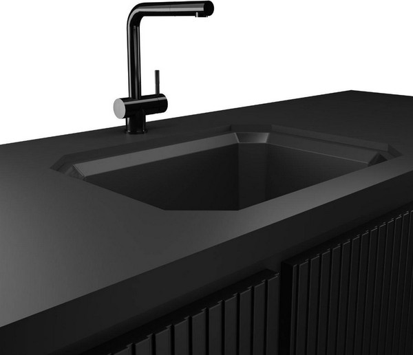 Изображение товара Мойка кухонная Longran Octagon OCG530.457 (оникс)