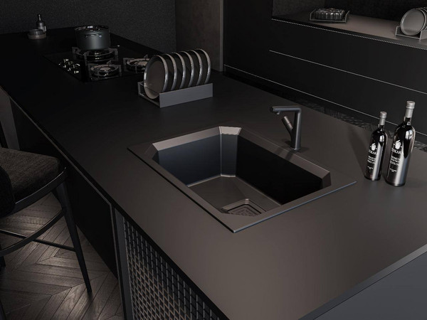 Изображение товара Мойка кухонная Longran Octagon OCG610.457 (оникс)