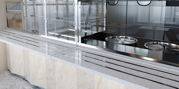 Изображение товара Прилавок нейтральный Luxstahl ПН-1200 Premium мкл003.3 (камень)