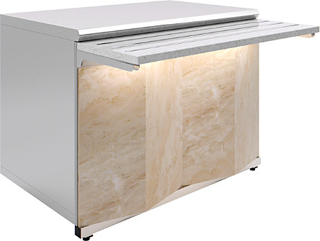 Изображение товара Прилавок нейтральный Luxstahl ПН-1200 Premium мкл003.3 (камень)