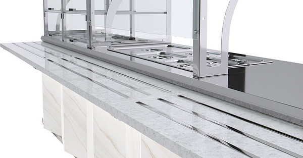 Изображение товара Прилавок нейтральный Luxstahl ПН-1200 Premium мкл003.3 (камень)