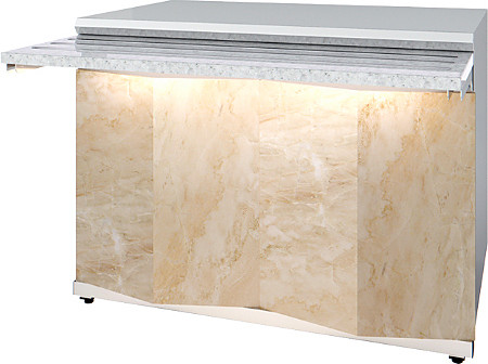 Изображение товара Прилавок нейтральный Luxstahl ПН-1200 Premium мкл003.3 (камень)