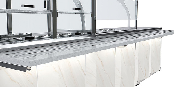 Изображение товара Прилавок нейтральный Luxstahl ПН-1200 Premium мкл003.3 (камень)