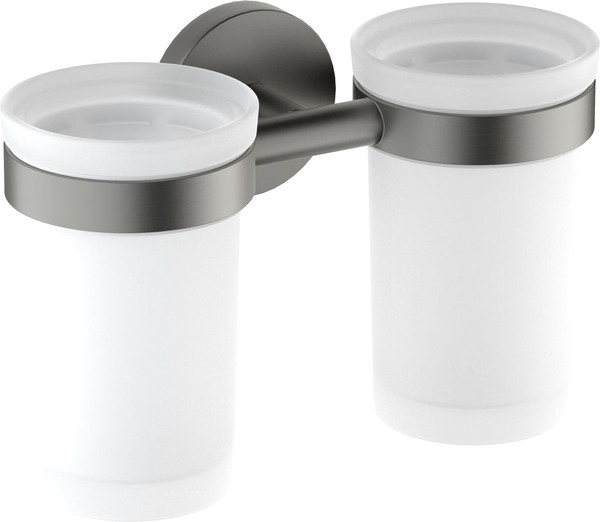 Изображение товара Стакан для зубной щетки и пасты Aquatek Европа AQ4117BGM (черный хром)