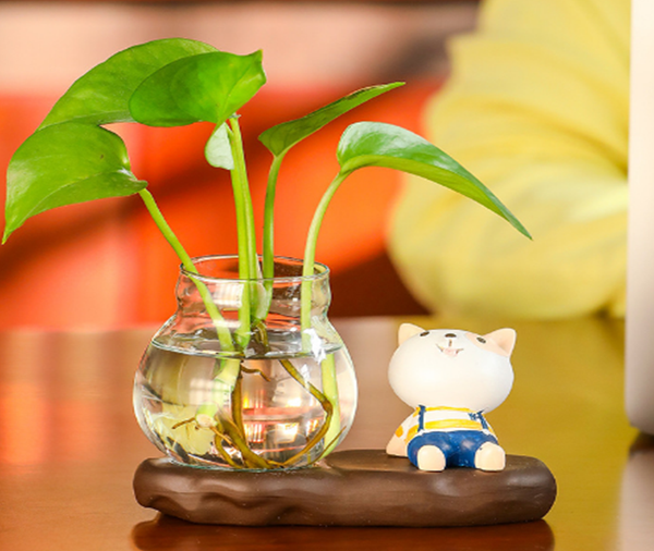 Изображение товара Ваза ILikeGift Sitting Dog гидропонная на подставке / 118P-013-01 (коричневый)