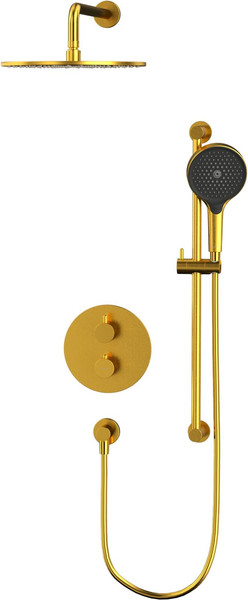 Изображение товара Душевая система со смесителем Whitecross Y YSET09TOPGLB (брашированное золото)