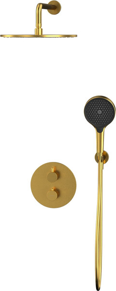 Изображение товара Душевая система со смесителем Whitecross Y YSET08TOPGLB (брашированное золото)