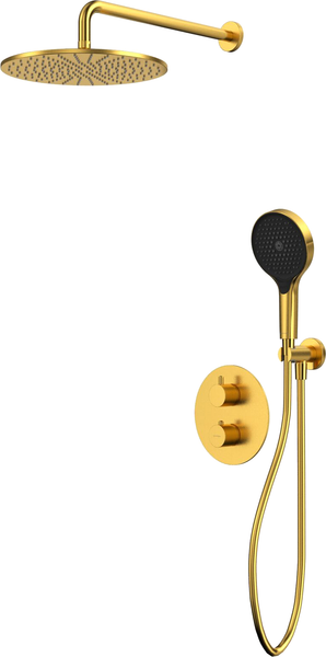 Изображение товара Душевая система со смесителем Whitecross Y YSET08TOPGLB (брашированное золото)