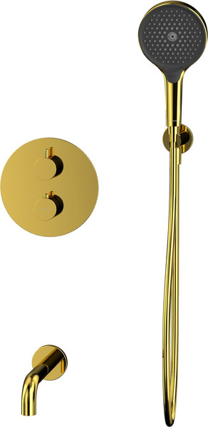 Изображение товара Душевой гарнитур со смесителем Whitecross Y YSET10TOPGL (золото)