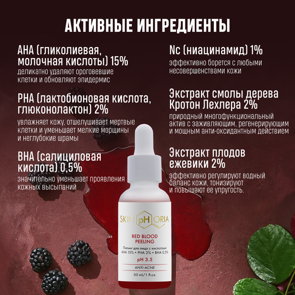 Изображение товара Пилинг для лица SkinpHoria Anti-Acne Red Blood Peeling (30мл)