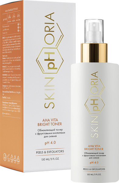 Изображение товара Тонер для лица SkinpHoria Peels & Exfoliators AHA ViTa Bright (150мл)