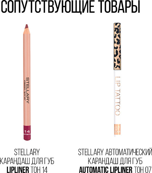 Изображение товара Помада для губ Stellary Long lasting lipstick 24 hot brunette (3.8г)