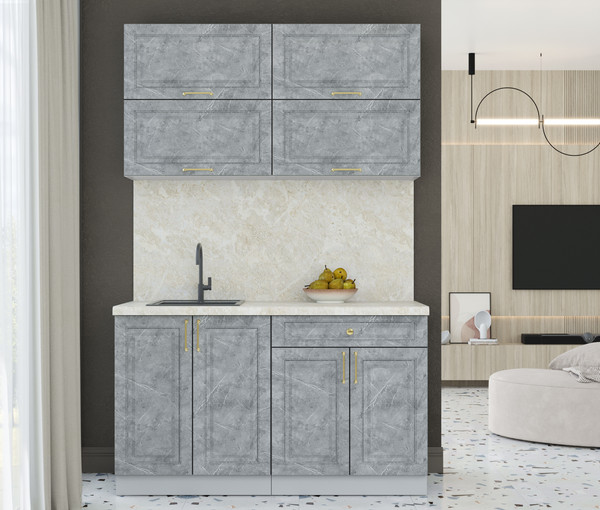 Изображение товара Кухонный гарнитур Интерлиния Мила Шато 1.4Б (керамика/керамика/опал светлый)