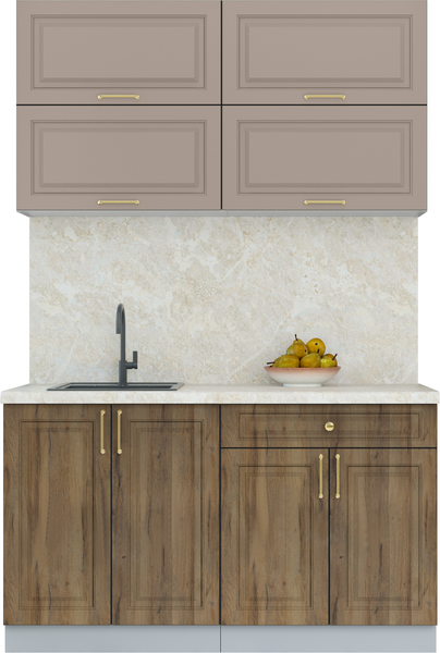 Изображение товара Кухонный гарнитур Интерлиния Мила Шато 1.4Б (луна/дуб вотан/опал светлый)