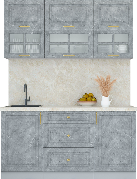 Изображение товара Кухонный гарнитур Интерлиния Мила Шато 1.6Б (керамика/керамика/опал светлый)