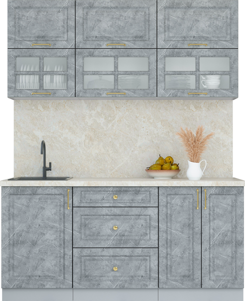 Изображение товара Кухонный гарнитур Интерлиния Мила Шато 1.7Б (керамика/керамика/опал светлый)