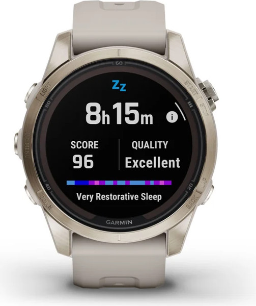 Изображение товара Умные часы Garmin Fenix 7S Pro Sapphire Solar 42mm / 010-02776-15 (мягкое золото/песок)