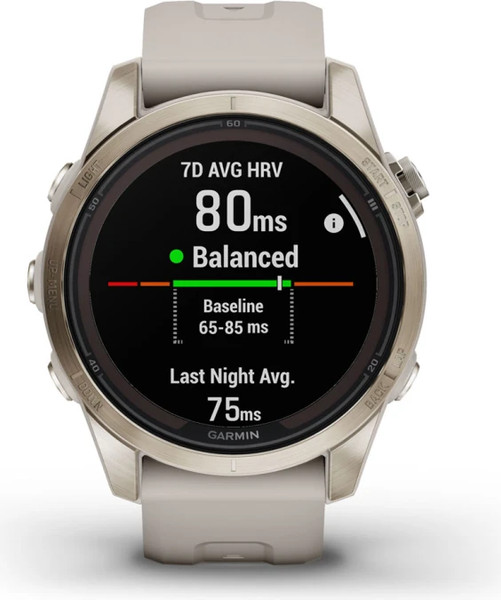 Изображение товара Умные часы Garmin Fenix 7S Pro Sapphire Solar 42mm / 010-02776-15 (мягкое золото/песок)