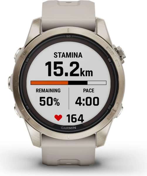 Изображение товара Умные часы Garmin Fenix 7S Pro Sapphire Solar 42mm / 010-02776-15 (мягкое золото/песок)