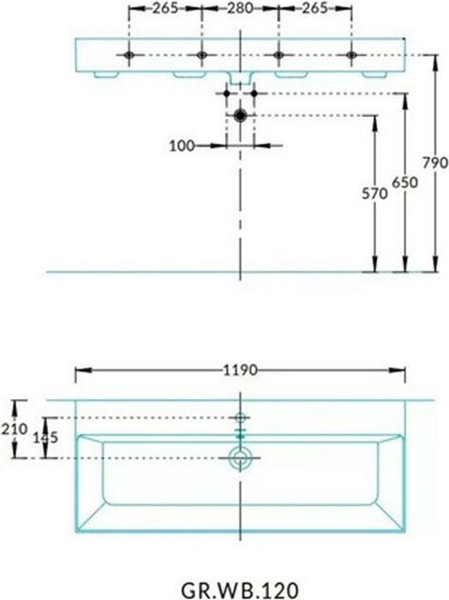 Изображение товара Умывальник Kerama Marazzi Grande / GR.wb.120