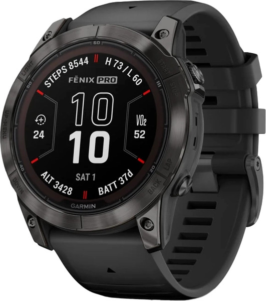 Изображение товара Умные часы Garmin Fenix 7X Pro Sapphire Solar 51mm / 010-02778-11 (карбоново-серый титан/черный)