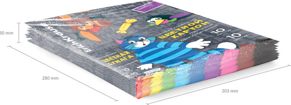 Изображение товара Набор цветной бумаги и картона Erich Krause Простоквашино / 63634 (20л)