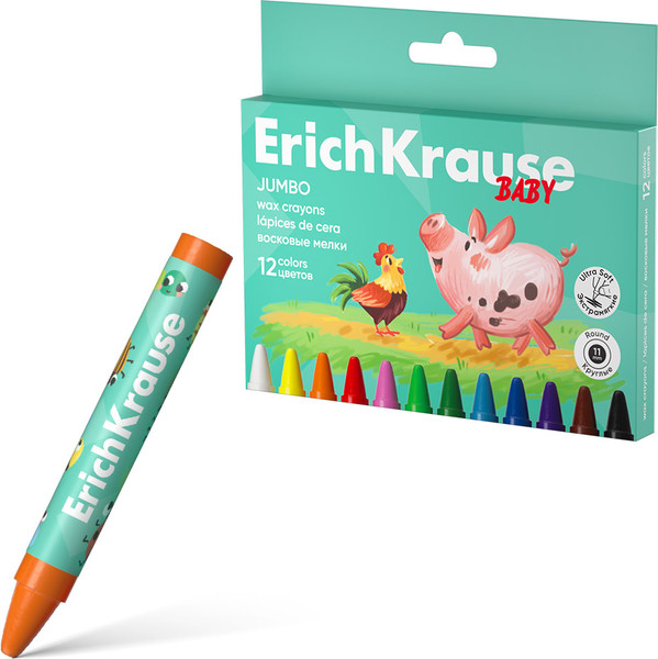 Изображение товара Восковые мелки Erich Krause Baby Jumbo / 62943 (12цв)