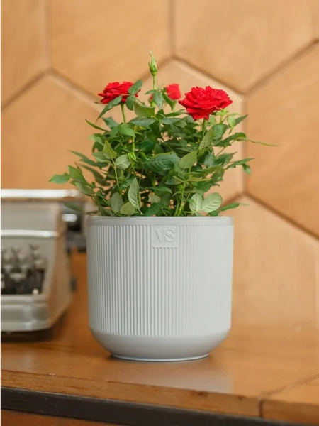 Изображение товара Кашпо VipSet Росси с дренажной системой (3.1л, серый)