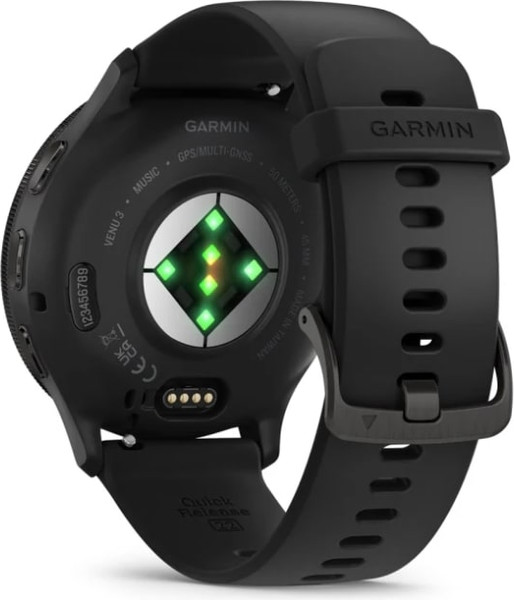 Изображение товара Умные часы Garmin Venu 3 45mm / 010-02784-01 (черный, силиконовый ремешок)