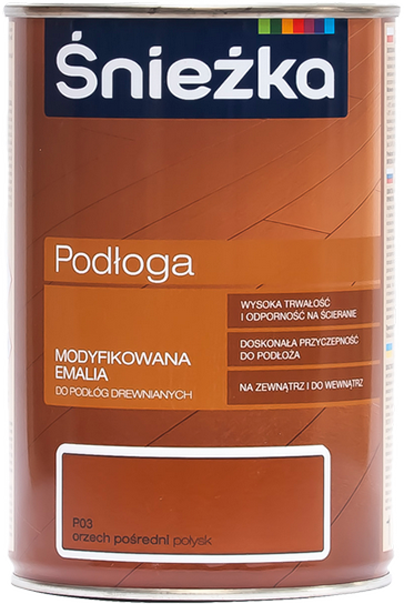 Изображение товара Эмаль Sniezka Podloga (0.8л, промежуточный орех)