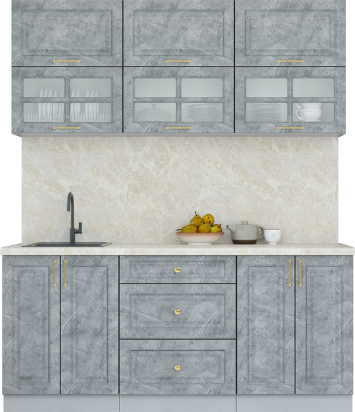 Изображение товара Кухонный гарнитур Интерлиния Мила Шато 1.8Б (керамика/керамика/опал светлый)