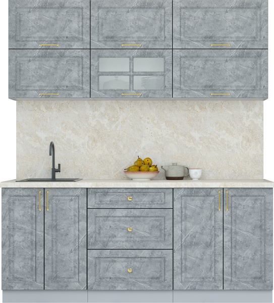 Изображение товара Кухонный гарнитур Интерлиния Мила Шато 1.9Б (керамика/керамика/опал светлый)