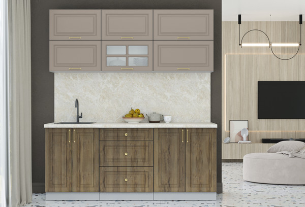 Изображение товара Кухонный гарнитур Интерлиния Мила Шато 1.9Б (луна/дуб вотан/опал светлый)