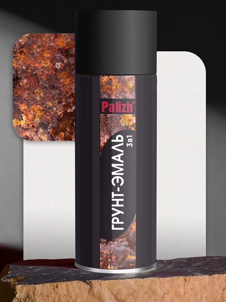 Изображение товара Грунт-эмаль Palizh По ржавчине (400мл, белый)