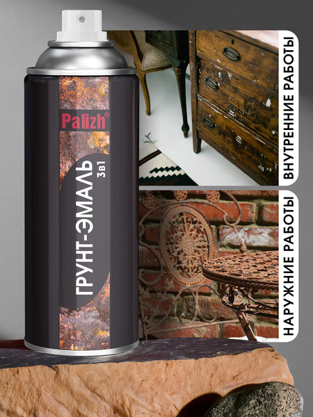 Изображение товара Грунт-эмаль Palizh По ржавчине (400мл, белый)