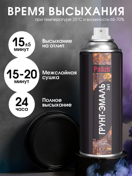 Изображение товара Грунт-эмаль Palizh По ржавчине (400мл, белый)