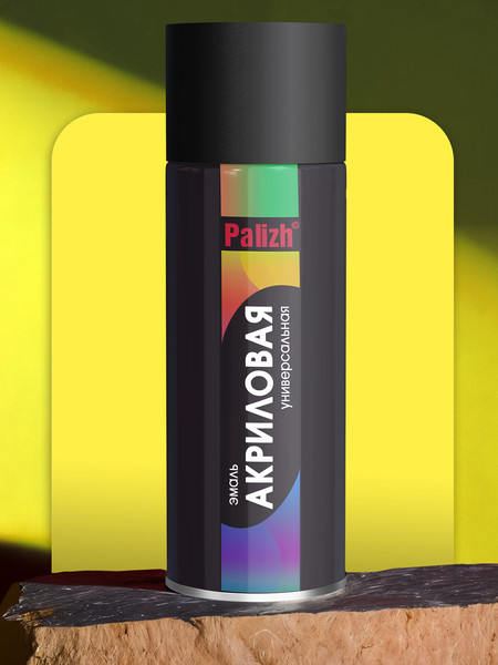 Изображение товара Эмаль Palizh Универсальная RAL1018 (400мл, желтый)