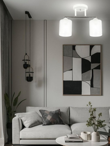 Изображение товара Потолочный светильник Aitin-Pro НПБ 02-2x60-101 / 6196/2 (белый/хром)