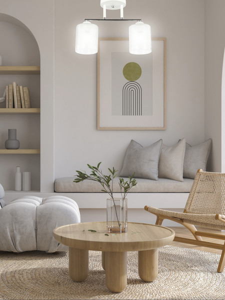 Изображение товара Потолочный светильник Aitin-Pro НПБ 02-2x60-101 / 6196/2 (белый/хром)