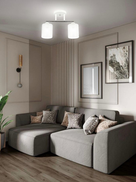 Изображение товара Потолочный светильник Aitin-Pro НПБ 02-2x60-101 / 6196/2 (белый/хром)