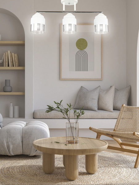 Изображение товара Люстра Aitin-Pro НПБ 02-3x60-101 / 6197/3 (белый/хром)