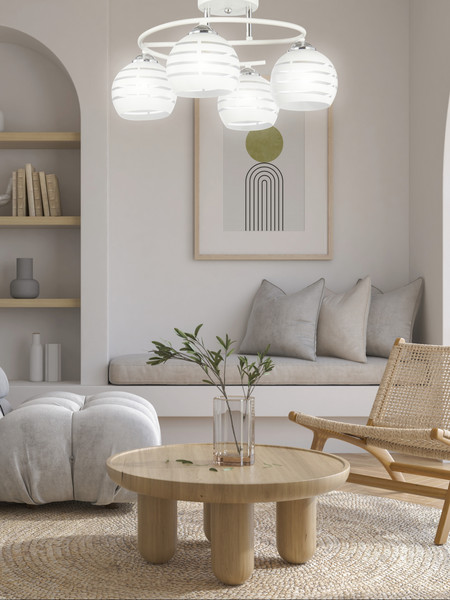 Изображение товара Люстра Aitin-Pro НПБ 02-4x60-101 / 6206/4 (белый/хром)