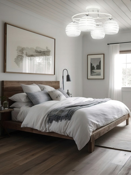 Изображение товара Люстра Aitin-Pro НПБ 02-4x60-101 / 6206/4 (белый/хром)