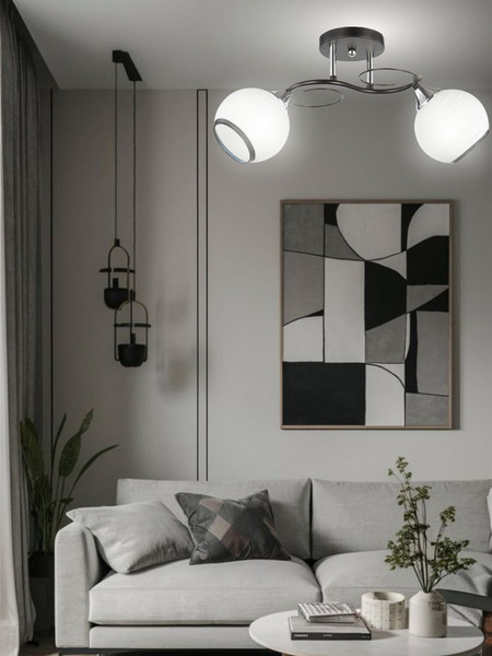 Изображение товара Потолочный светильник Aitin-Pro НПБ 02-2x60-101 / 6215/2 (черный/хром)