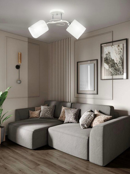 Изображение товара Потолочный светильник Aitin-Pro НПБ 02-2x60-101 / 6222/2 (белый/хром)