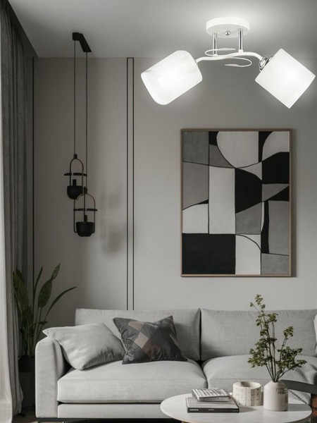 Изображение товара Потолочный светильник Aitin-Pro НПБ 02-2x60-101 / 6222/2 (белый/хром)