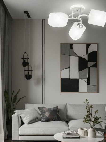 Изображение товара Люстра Aitin-Pro НПБ 02-3x60-101 / 6222/3 (белый/хром)