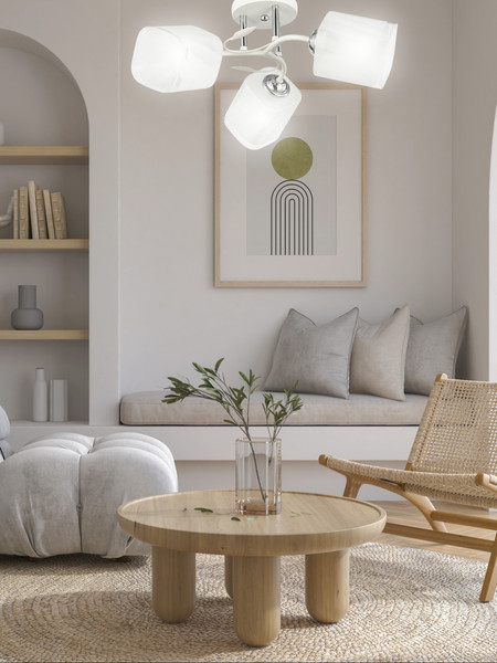 Изображение товара Люстра Aitin-Pro НПБ 02-3x60-101 / 6222/3 (белый/хром)