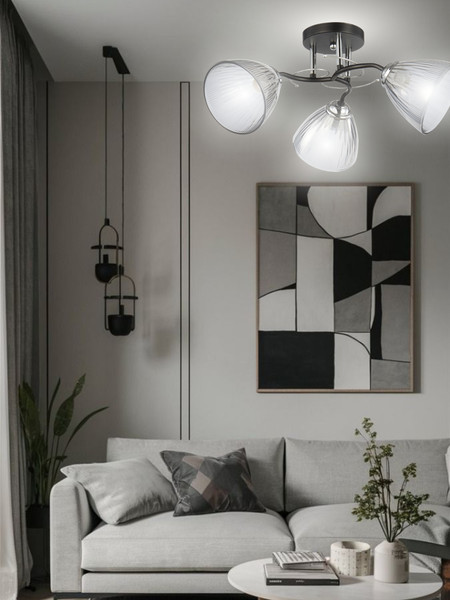 Изображение товара Люстра Aitin-Pro НПБ 02-3x60-101 / 6223/3 (черный/хром)