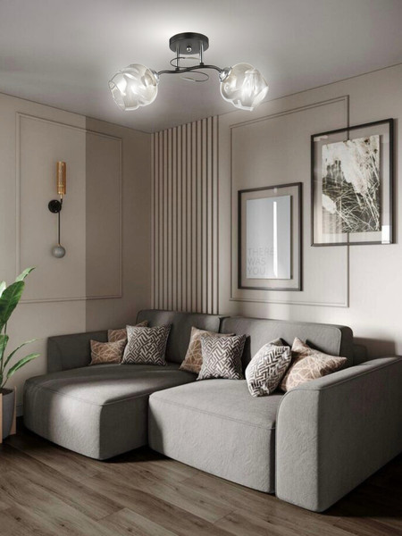 Изображение товара Потолочный светильник Aitin-Pro НПБ 02-2x60-101/ 6227/2 (черный/хром)